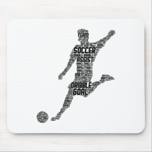 Soccer Player Men Kids Boys Mouse Pad
