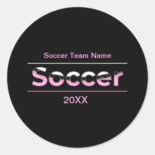 Soccer Player Minimalist Word Art - Arch Classic Round Sticker