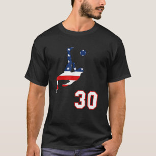Soccer player number 30 with American USA flag bic T-Shirt