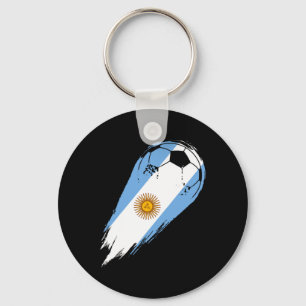 Soccer Player Of Pride Argentina Keychain