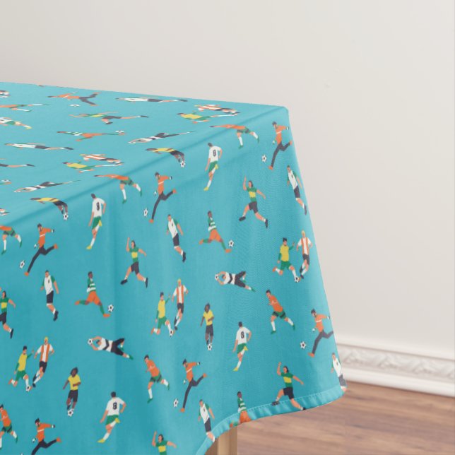 Soccer Player Pattern Tablecloth (In Situ)