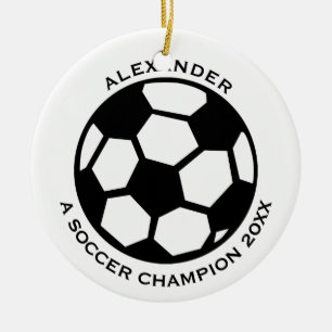 Soccer Player Personalized Ceramic Ornament