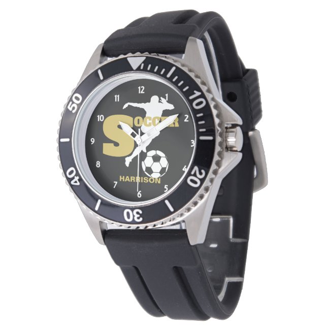 Soccer Player Personalized Graphic Watch (Angled)