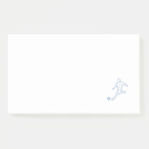 soccer player post-it notes