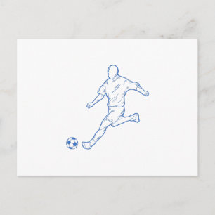 soccer player postcard