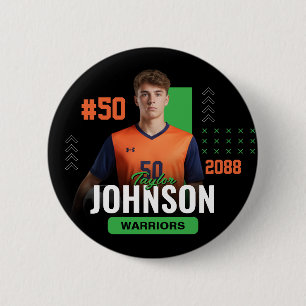 Soccer Player Senior Night Custom Color Sports 2 Inch Round Button