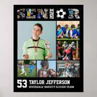 Soccer Player Senior Night Sports Photo Collage