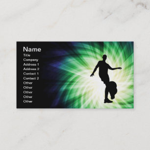Soccer Player Silhouette Business Card