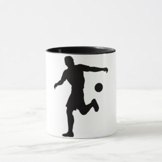 Soccer Player Silhouette Mug Design