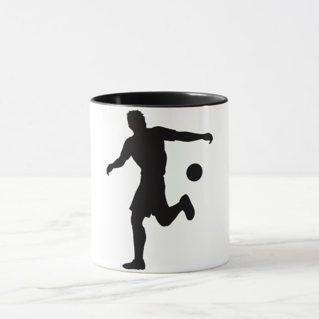 Soccer Player Silhouette Mug Design (Centre)