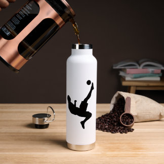 Soccer Player Silhouette Water Bottle