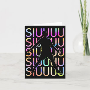 Soccer Player Siuuu Funny Soccer Football Boys Men Card