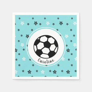 Soccer Player Sports Themed Personalized Boys Gift Napkin