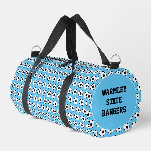 Soccer Player Team Name Duffle Bag (Left Corner)