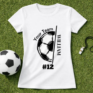 Soccer Player Team Name & Player Number  T-Shirt