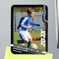 Soccer Player Trading Card in Black Blue