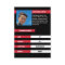 Soccer Player Trading Card in Black Red