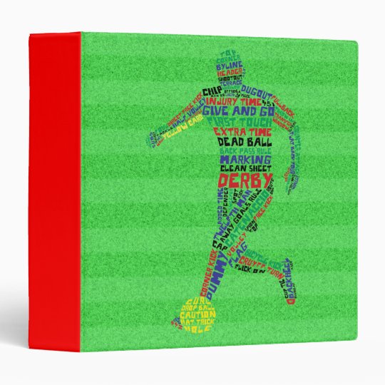 Soccer Player Typography 3 Ring Binder Zazzle ca