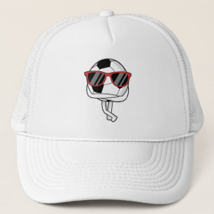 Soccer player with Sunglasses at Soccer Trucker Hat