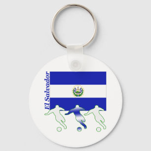Soccer Players - El Salvador Keychain