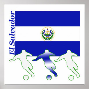Soccer Players - El Salvador Poster