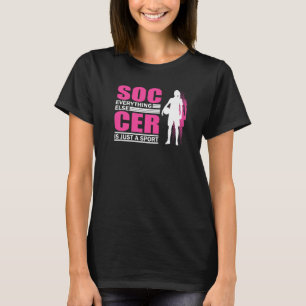 Soccer Players Soccer Team Graphic Women Girls Soc T-Shirt