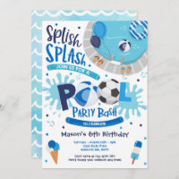 Soccer Pool Party Splish Splash Pool Birthday