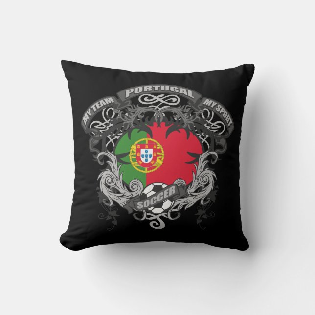 Soccer Portugal Throw Pillow (Front)