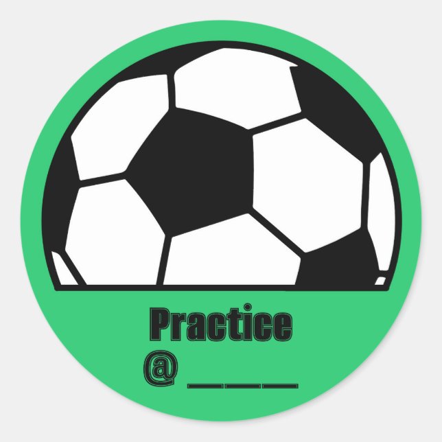 Soccer Practice Time Sticker (Front)