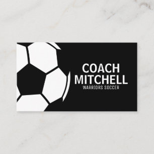 Soccer Pro Black Business Card