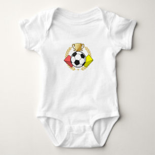 Soccer red & yellow card Trophy Baby Bodysuit