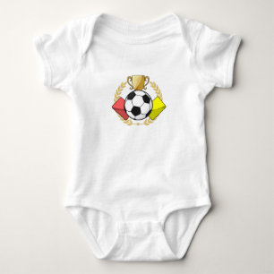 Soccer red & yellow card Trophy Baby Bodysuit