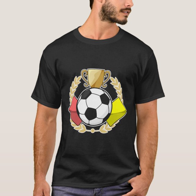 Soccer red & yellow card Trophy T-Shirt (Front)