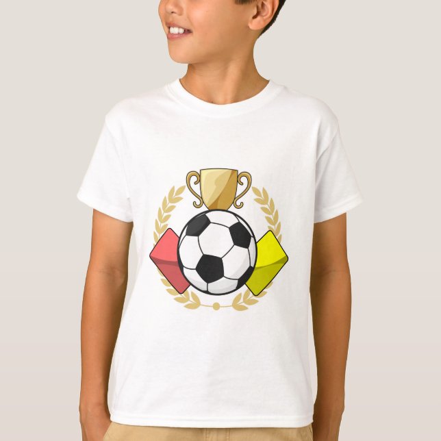 Soccer red & yellow card Trophy T-Shirt (Front)
