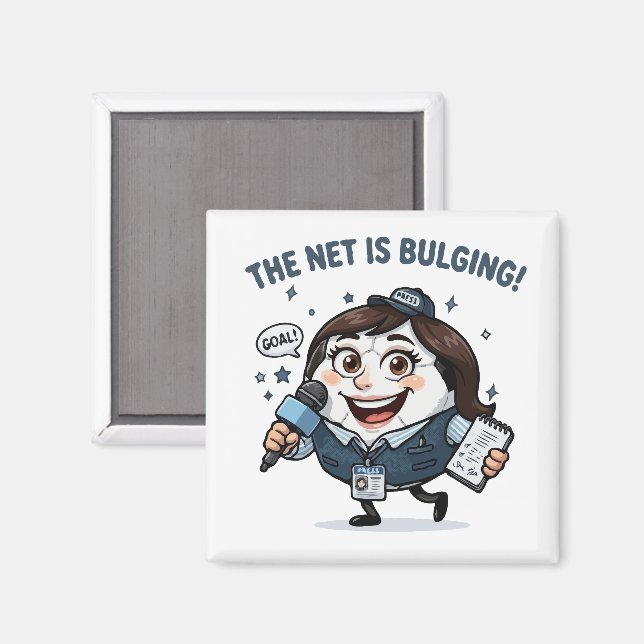  Soccer Reporter Mascot Magnet (Front/Back)