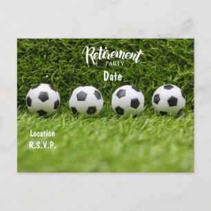 Soccer Retraite Party Invitation sur l'herbe verte