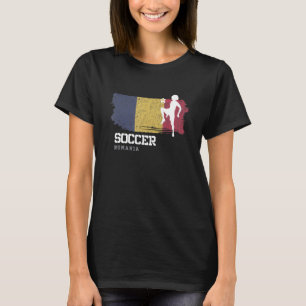 Soccer Romania Flag Football Womens Soccer Girls T-Shirt