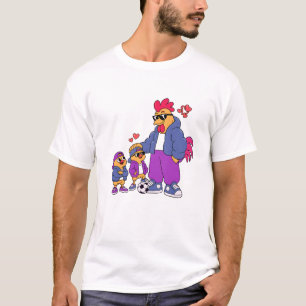 Soccer Rooster and Chicks T-Shirt