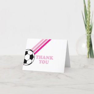 Soccer rose rayures Merci Anniversaire