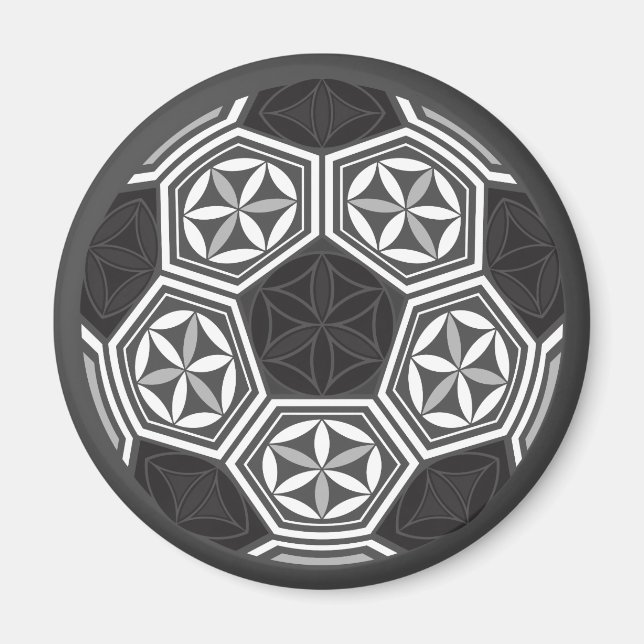 soccer sacred geometry magnet (Front)