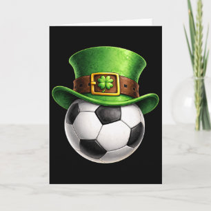 Soccer Saint Patricks Day Men Boys Kids Sport Gree Card