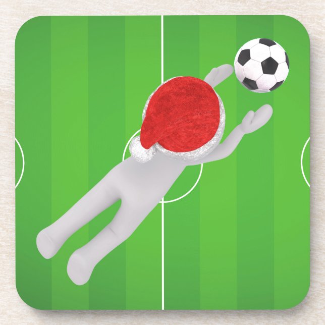 soccer santa coaster (Front)