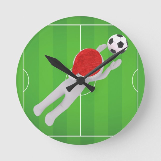 soccer santa round clock (Front)
