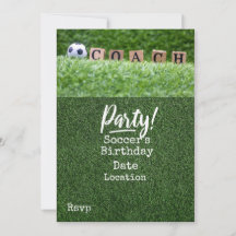 Soccer Save the Date for COACH Party