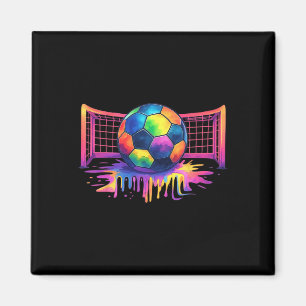 Soccer Season Tie Dye Dripping Game Day Sports Men Magnet