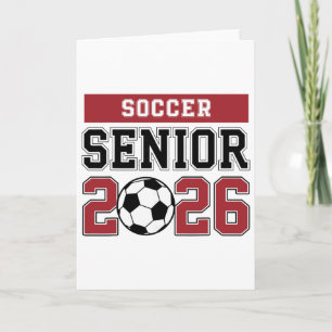 Soccer Senior 2026 Soccer Cl Of 2026 Graduation Me Card