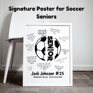 Soccer Senior Night Poster for Signatures
