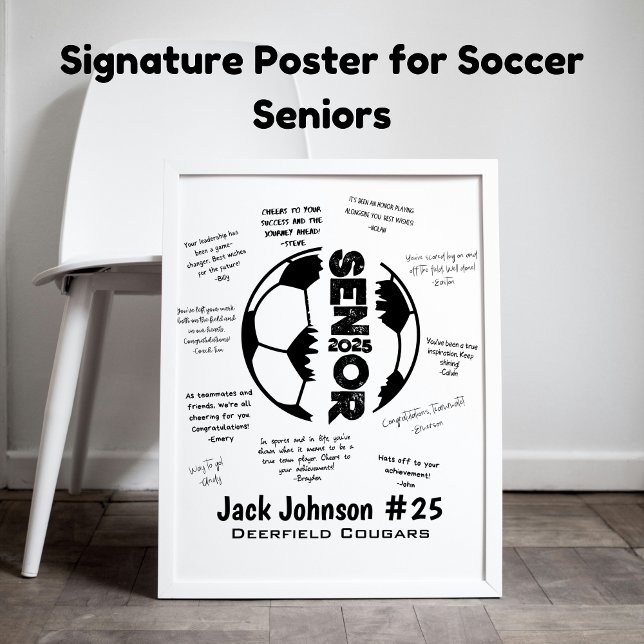 Soccer Senior Night Poster for Signatures (Creator Uploaded)