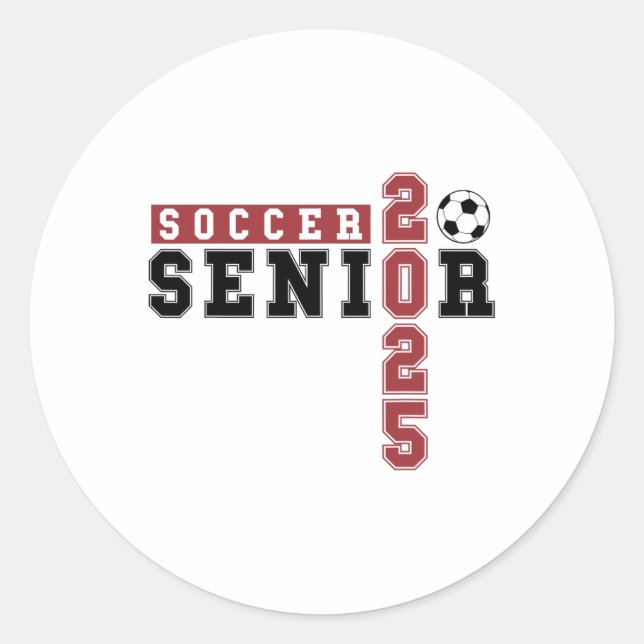 Soccer Senior Night Soccer Senior 2025 Graduation  Classic Round Sticker (Front)