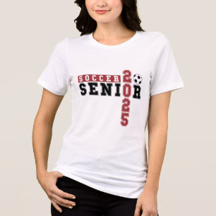 Soccer Senior Night Soccer Senior 2025 Graduation Tri-Blend Shirt